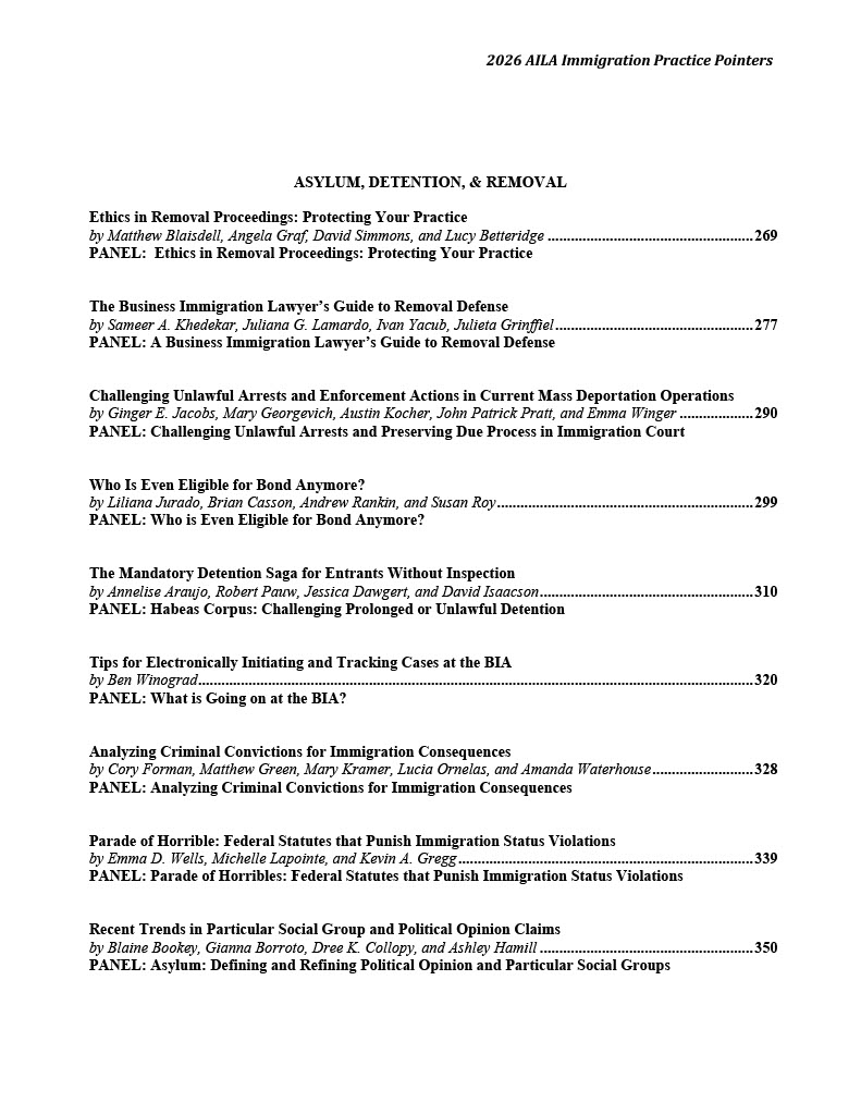 Immigration Practice Pointers, 2026-27 ed.