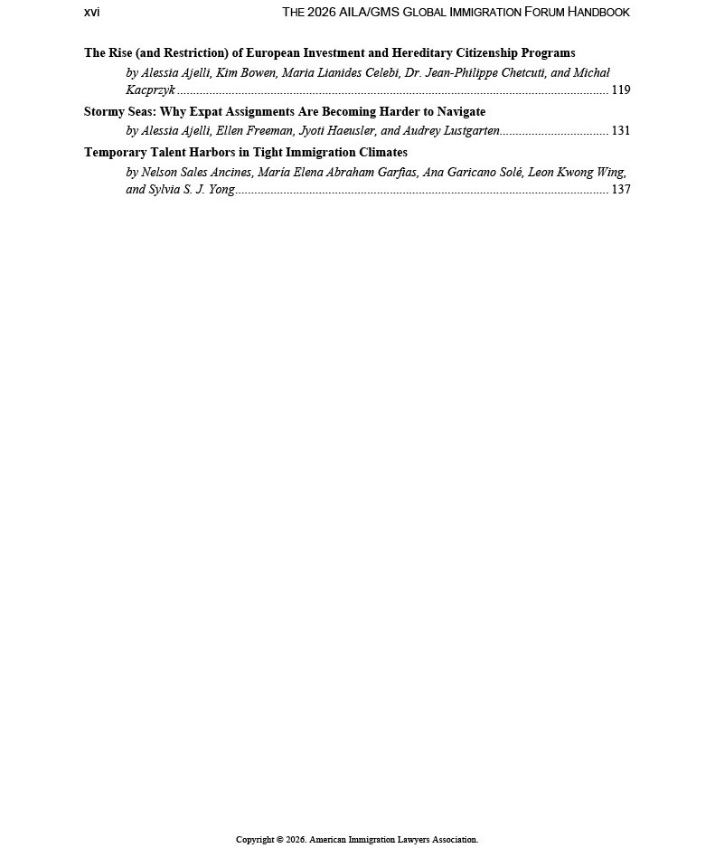 2026 AILA/GMS Global Migration Forum Handbook